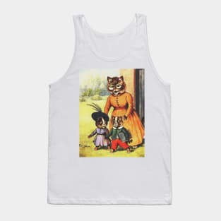 Kittens Off to School by Louis Wain Tank Top